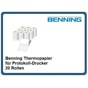 Benning Thermopapier für Protokoll-Drucker 20 Rollen