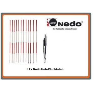 12x Nedo Holz-Fluchtstab