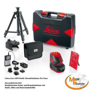 Leica LINO L2P5 Set Punkt-Kreuzlinien-Laser mit Stativ und Koffer