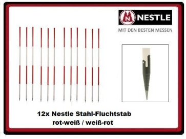 12x Nestle Stahl-Fluchtstab 2m