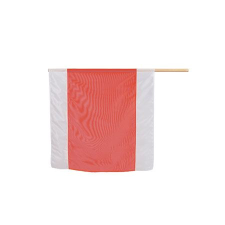 Nestle Warnflagge weiß/rot/weiß, 50x50cm Reißfestes Textil auf Holzstab  NESTLE-19804200