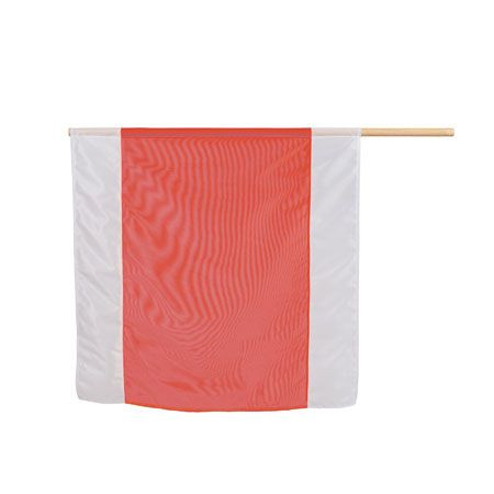 Nestle Warnflagge weiß/rot/weiß, 75x75cm Reißfestes Textil auf Holzstab  NESTLE-19805000