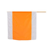 Nestle Warn-Flagge 75x75 weiß-orange-weiß
