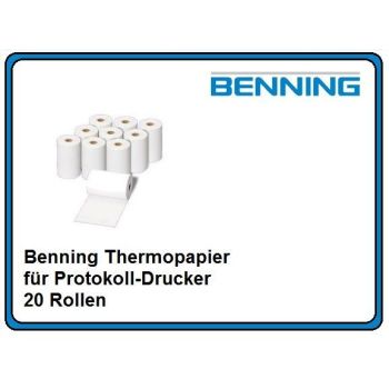 Benning Thermopapier für Protokoll-Drucker 20 Rollen