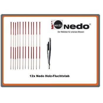 12x Nedo Holz-Fluchtstab