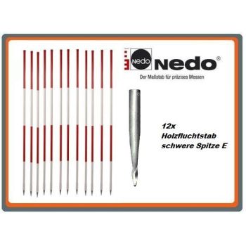 12x Nedo Holz-Fluchtstab schwere Spitze E