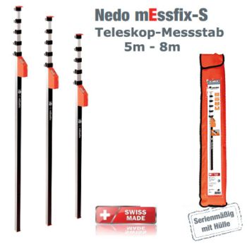 Nedo Messfix-S Teleskop-Messstab 5m / 6m / 8m